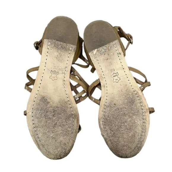 Tory Burch Amalie Nude Caged Strappy Sandals 6 - Picture 3 of 5